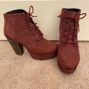 Steve Madden Raspy Bootie - Burgundy, 8.5 US